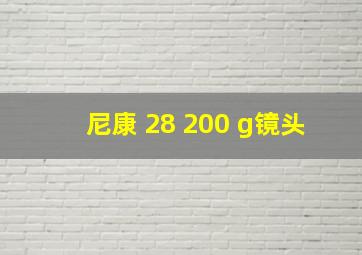 尼康 28 200 g镜头